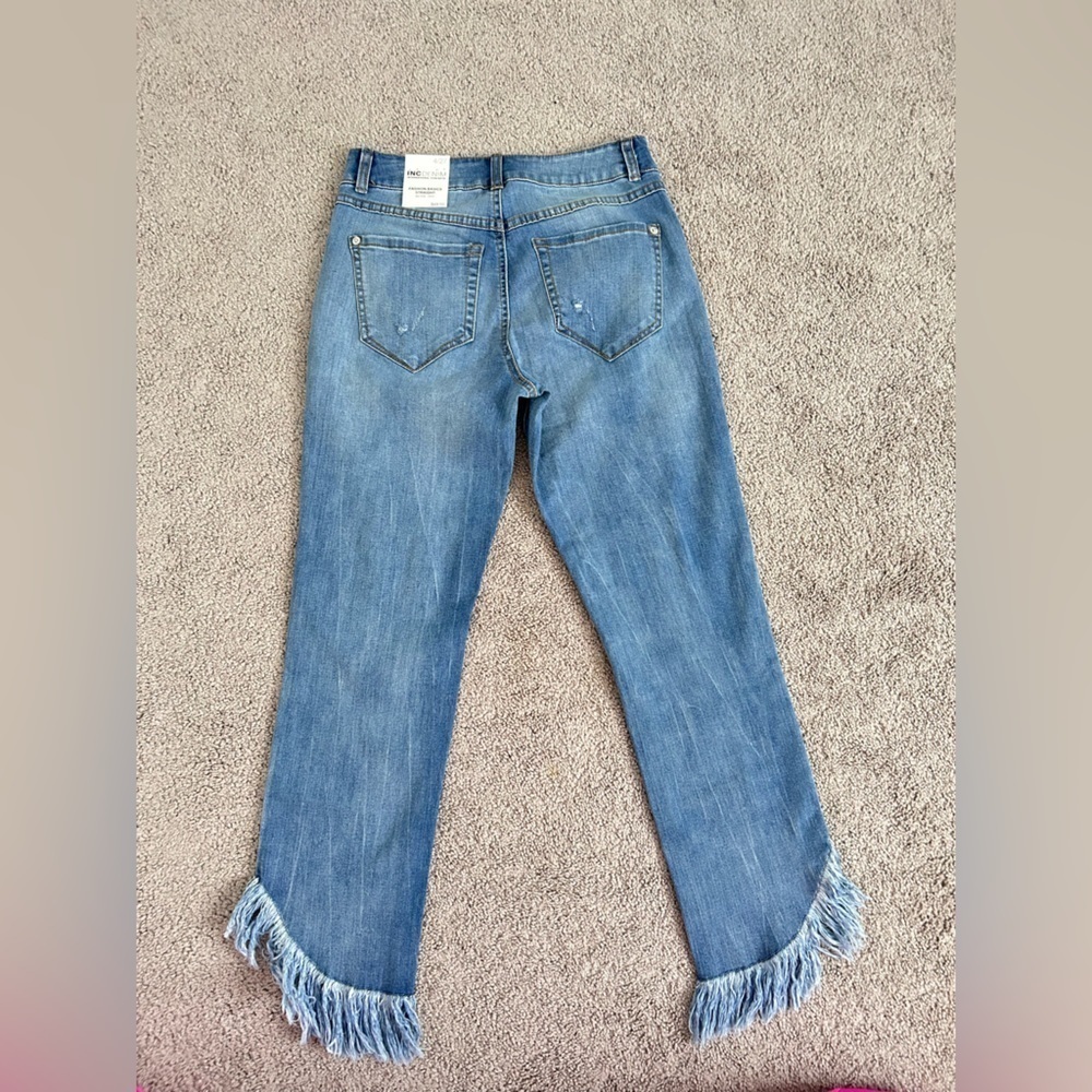 iNC  DENIM INTERNATIONAL CONCEPTS FASHION BASICS STRAIGHT MID RISE - CROP - Picture 6 of 11